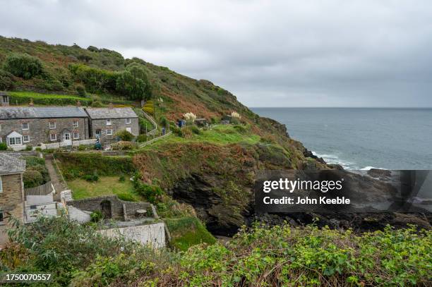 General view of residential properties in the small fishing village on September 17, 2023 in Portloe, England.