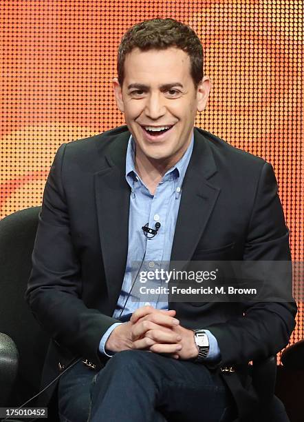 Executive producer/director Jason Winer speaks onstage during "The Crazy Ones" panel discussion at the CBS, Showtime and The CW portion of the 2013...