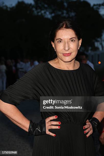 Marina Abramovic attends The 20th Annual Watermill Center Summer Benefit at The Watermill Center on July 27, 2013 in Water Mill, New York.