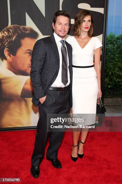 Mark Wahlberg and Rhea Durham attend "2 Guns" New York Premiere at SVA Theater on July 29, 2013 in New York City.