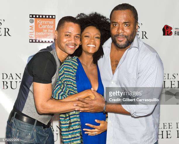 Actors Cuba Gooding, Jr., Yaya DaCosta and director Lee Daniels attend a red carpet screening of "The Butler" at the Perelman Theater at Kimmel...