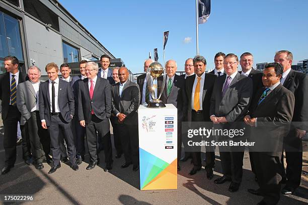 Former Australian cricketers Dennis Lillee, Ian Chappell, Adam Gilchrist, Mike Hussey, George Bailey, Australian Prime Minister Kevin Rudd, Ralph...