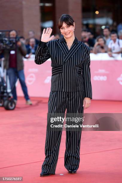 Giovanna Mezzogiorno attends a red carpet for the movie "Unfitting" during the 18th Rome Film Festival at Auditorium Parco Della Musica on October...