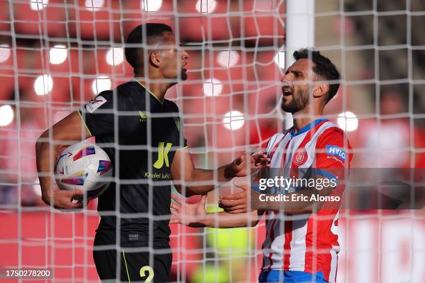 Ivan Martin of Girona FC celebrates after scoring the team's first goal during the LaLiga EA Sports match between Girona FC and UD Almeria at...