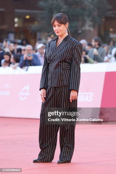 Giovanna Mezzogiorno attends a red carpet for the movie "Unfitting" during the 18th Rome Film Festival at Auditorium Parco Della Musica on October...