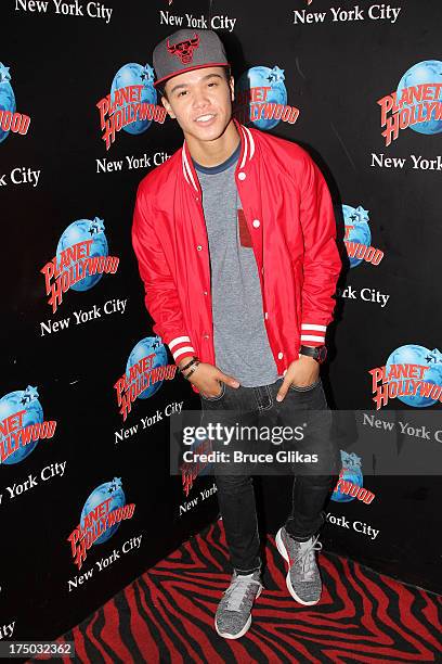 Dana Vaughns of the group IM5 visits Planet Hollywood Times Square on July 29, 2013 in New York City.