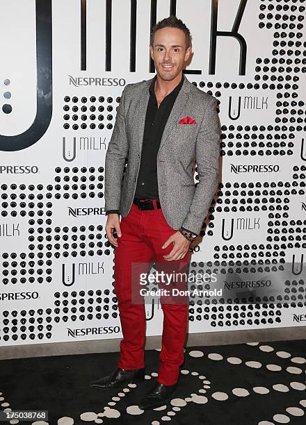 Donny Galella arrives at the Nespresso Umilk machine launch on July 30, 2013 in Sydney, Australia.