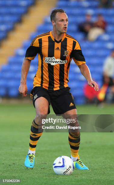 David Meyler of Hull City runs with the ball during the pre season friendly match between Peterborough United and Hull City at London Road Stadium on...