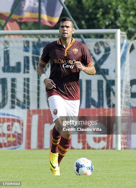 Leandro Castan of AS Roma in action during the pre-season friendly match between AS Roma and Bursaspor Kulubu on July 21, 2013 in Bruneck, Italy.