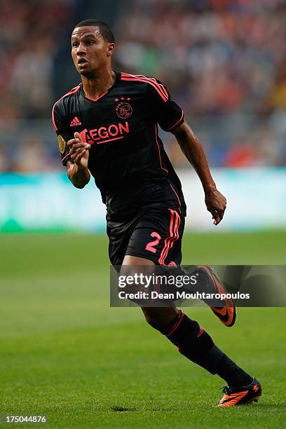 Ricardo van Rhijn of Ajax in action during the Johan Cruyff Shield match between AZ Alkmaar and Ajax Amsterdam at the Amsterdam Arena on July 27,...