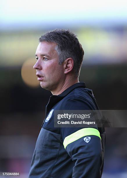 Darren Ferguson, the Peterborough United manager, looks on during the pre season friendly match between Peterborough United and Hull City at London...