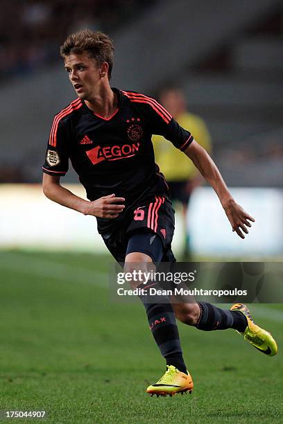 Lucas Andersen of Ajax in action during the Johan Cruyff Shield match between AZ Alkmaar and Ajax Amsterdam at the Amsterdam Arena on July 27, 2013...