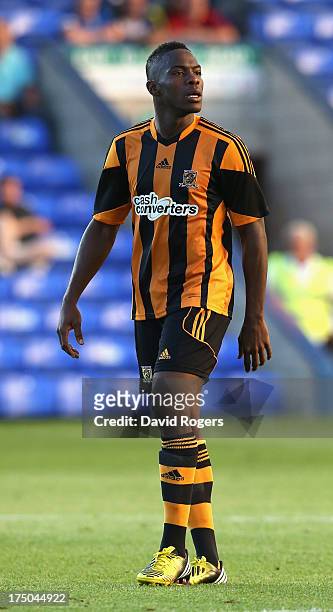 Maynor Figueroa of Hull City looks on during the pre season friendly match between Peterborough United and Hull City at London Road Stadium on July...