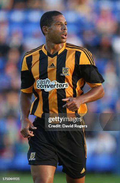 Curtis Davis of Hull City looks on during the pre season friendly match between Peterborough United and Hull City at London Road Stadium on July 29,...