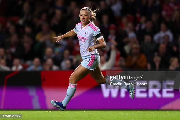 Katie McCabe of Arsenal celebrates after scoring the team's first goal during the Barclays Women´s Super League match between Bristol City and...