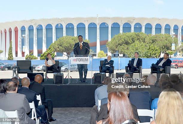 Melissa Ormond, President, MSG Entertainment, The Madison Square Garden Company, Mayor of Inglewood James T. Butts, Jr. Azoff Music Management's...