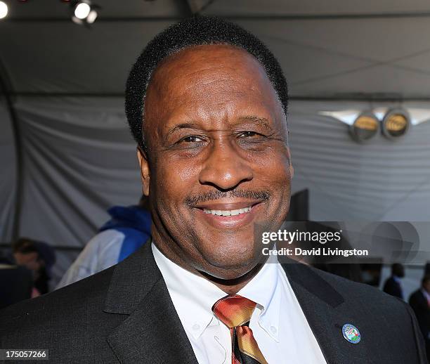 Inglewood mayor James T. Butts, Jr. Attends the Madison Square Garden Company announcing the revitalization of The Forum and marks its expansion to...