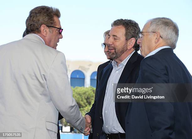 Recording artists Glenn Frey and Joe Walsh of the Eagels, Executive Chairman of The Madison Square Garden Company James L. Dolan and personal manager...