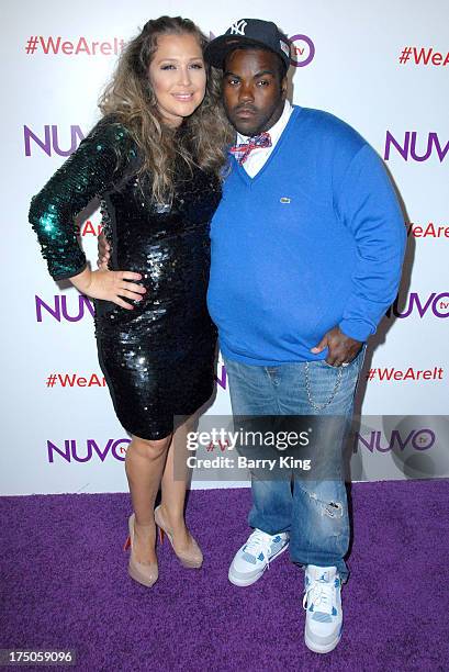 Singer/tv personality Joy Enriquez and husband producer Rodney Jerkins attend NUVOtv Network launch party at The London West Hollywood on July 16,...