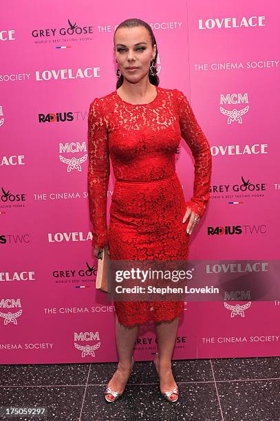 Actress Debi Mazar attends The Cinema Society and MCM with Grey Goose screening of Radius TWC's "Lovelace" at MoMA on July 30, 2013 in New York City.