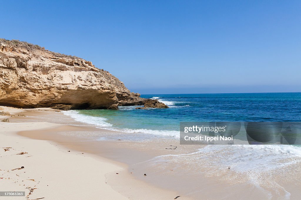 Deserted beach and blue water, Australia