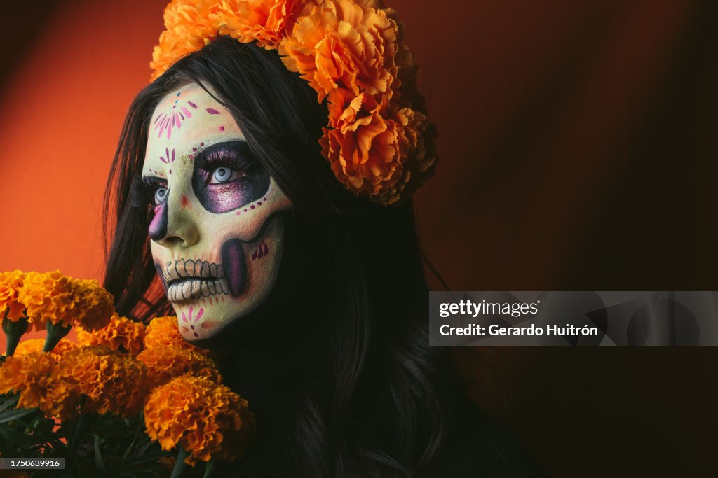 Mujer pintada de Catrina