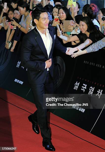 Jung Suk-Won attends the 'Snowpiercer' premiere & red carpet at Time Square on July 29, 2013 in Seoul, South Korea.