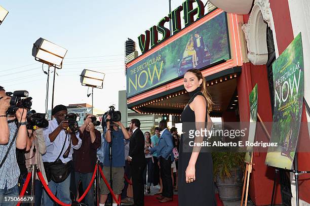 Actress Shailene Woodley arrives to a screening of A24's "The Spectacular Now" at the Vista Theatre on July 30, 2013 in Los Angeles, California.