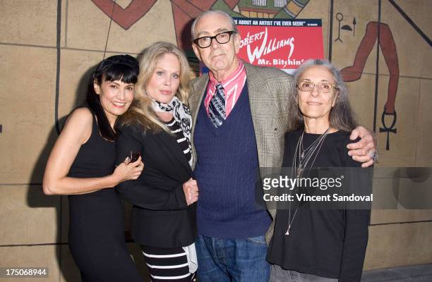 Writer Nancye Ferguson, actress Beverly D'Angelo, painter Robert Williams and Suzanne Williams attend the "Mr. Bitchin" screening and signing at...