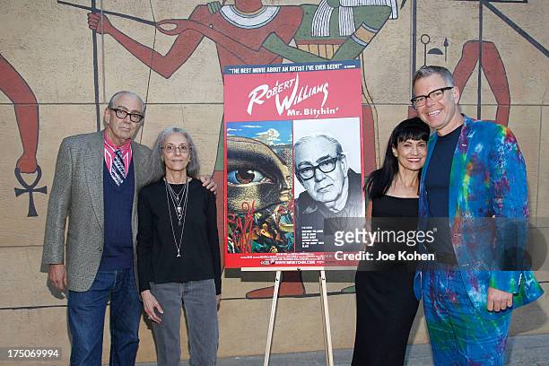 Artist Robert Williams and his wife Susan Williams, producer Nancye Ferguson and humorist Charles Phoenix attend the screening of "Robert Williams...