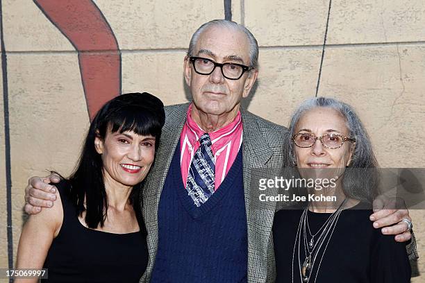 Producer Nancye Ferguson, artist Robert Williams and his wife Susan Williams attend the screening of "Robert Williams Mr. Bitchin" at American...