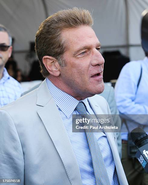 Glenn Frey of rock band the Eagles attends the Madison Square Garden company announcement of the revitalization of the Forum at The Forum on July 30,...