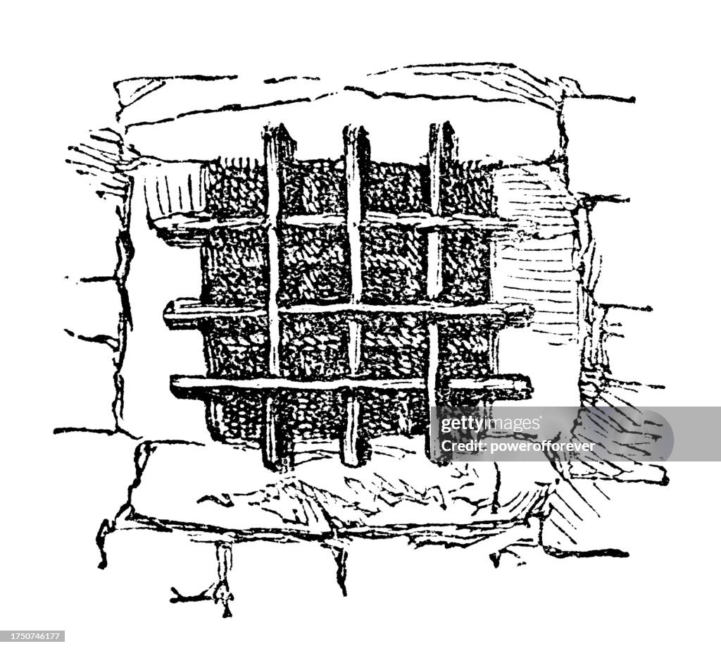 Window with Prison Bars - 19th Century