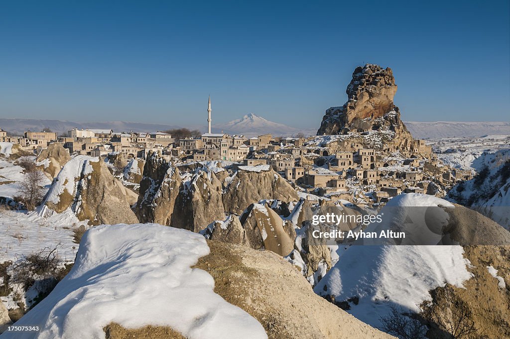 Panoramic view of Ortahisar and Mount Erciyes
