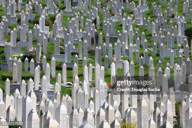 old cemetery on a hillside - halloween text stock pictures, royalty-free photos & images