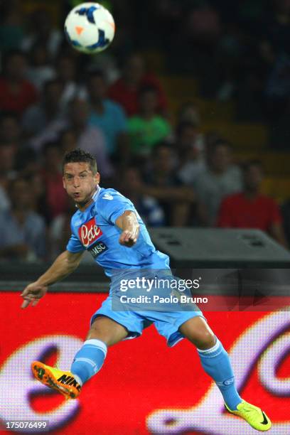 Dries Mertens of SSC Napoli in action during the pre-season friendly match between SSC Napoli and Galatasaray at Stadio San Paolo on July 29, 2013 in...