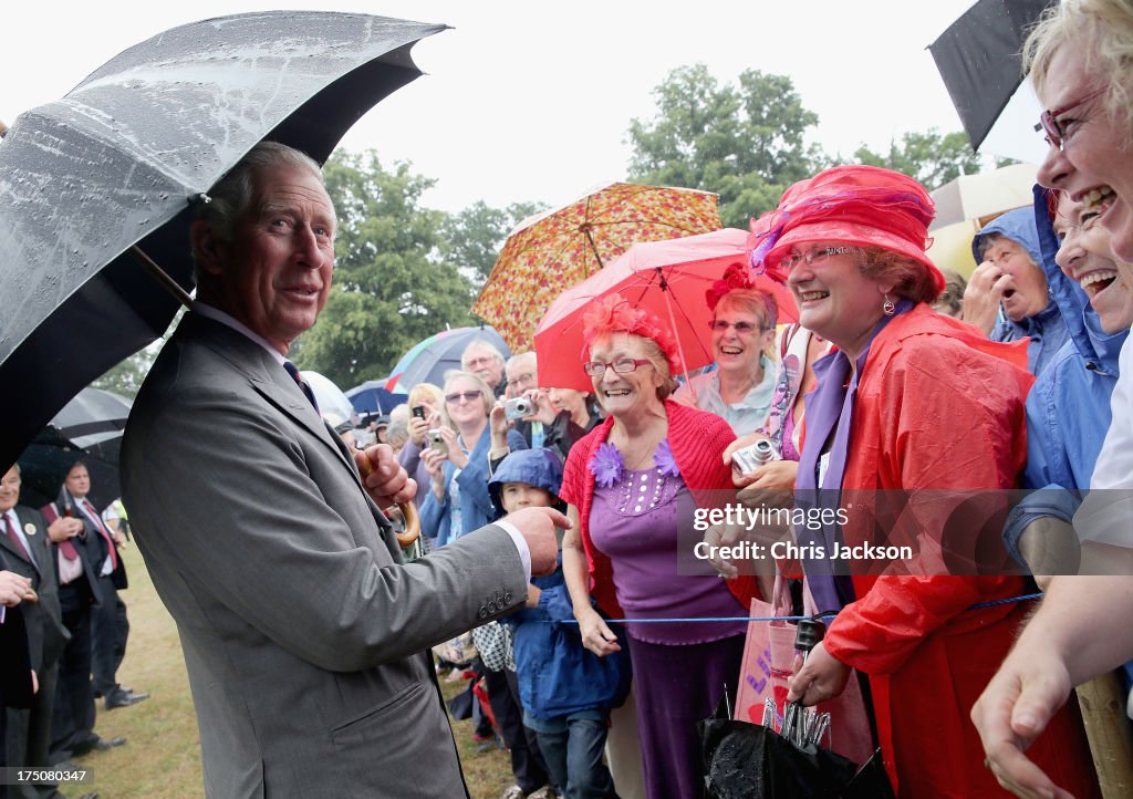 The Prince Of Wales & Duchess Of Cornwall Visit The Sandringham Flower Show