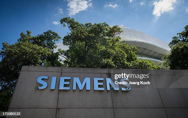 Exterior view of the Siemens Forum, part of the Siemens Headquarters, on July 31, 2013 in Munich, Germany. Siemens AG, Europe's largest electronics...