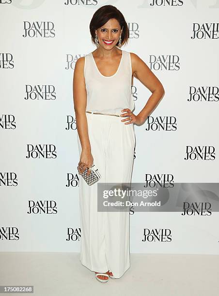 Sally Obermeder arrives at the David Jones Spring/Summer 2013 Collection Launch at David Jones Elizabeth Street on July 31, 2013 in Sydney, Australia.