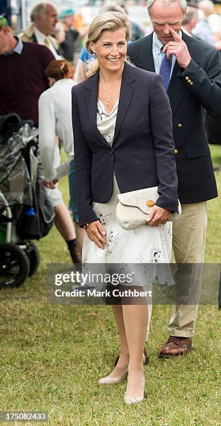 Sophie Rhys-Jones, Countess of Wessex visits the New Forest and Hampshire county show at The Showground, New Park on July 31, 2013 in Brockenhurst,...