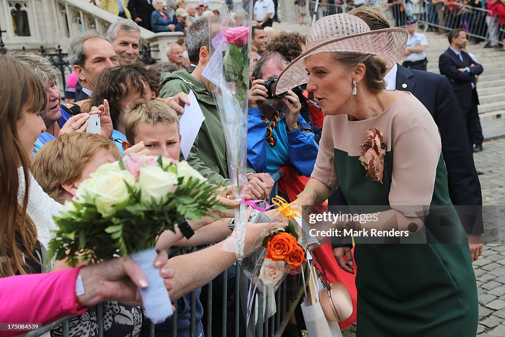 Belgium Royal Family Attends A Mass For The 20th Anniversary Of King Baudouin's death