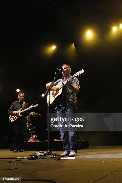 Kevin Hearn and Ed Robertson of Barenaked Ladies perform when the Barenaked Ladies headline a benefit concert for Celebrate Brooklyn! at the Prospect...