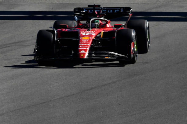 AUSTIN, TEXAS - OCTOBER 22: Charles Leclerc of Monaco driving the (16) Ferrari SF-23 on track during the F1 Grand Prix of United States at Circuit of The Americas on October 22, 2023 in Austin, Texas.