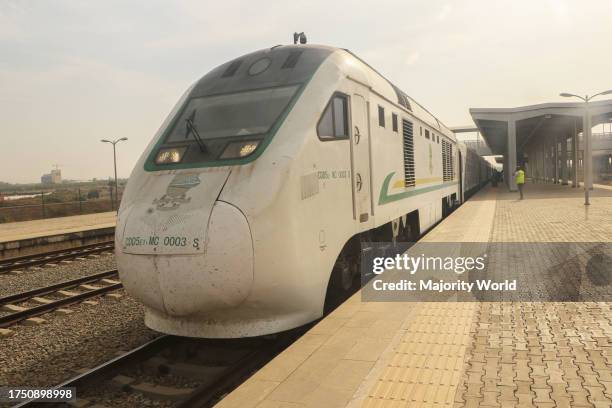 Nigeria's passenger train. Passengers at the Idu Railway station traveling for the Christmas celebrations to Abuja. The train service resumed linking...