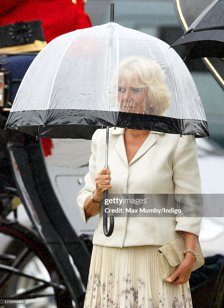 The Prince Of Wales & Duchess Of Cornwall Visit The Sandringham Flower Show