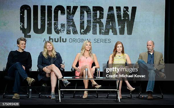 Co-Creator/Writer/Executive Producer/Actor John Lehr, Co-Creator/Writer/Director/Executive Producer Nancy Hower, and actors Allison Dunbar, Alexia...