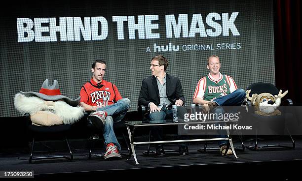Jon 'Jersey' Goldman, Creator/Director/Executive Producer Josh Greenbaum and Kevin Vanderkolk speak onstage during the 'Behind the Mask' portion of...