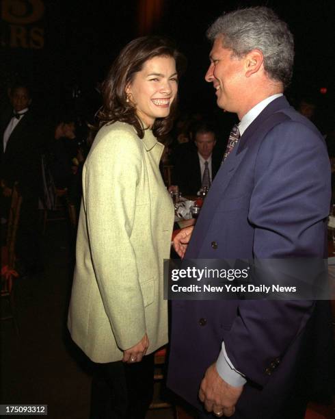 Nancy Kerrigan and husband Jerry Solomon at People Magazine dinner following concert at Manhattan Center.