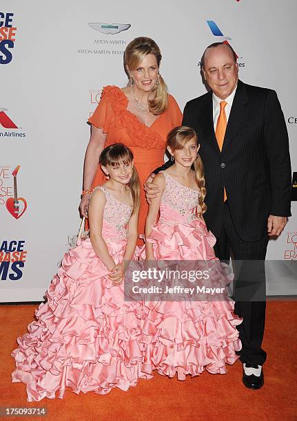 Nancy Davis, Ken Rickel, Isabella Rickel and Ariana Rickel arrive at the 20th Annual Race To Erase MS Gala 'Love To Erase MS' at the Hyatt Regency...