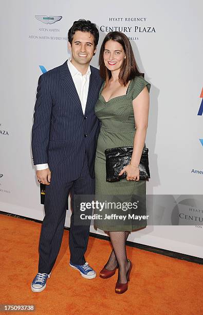 Actors Greg Rikaart and Clementine Ford arrive at the 20th Annual Race To Erase MS Gala 'Love To Erase MS' at the Hyatt Regency Century Plaza on May...